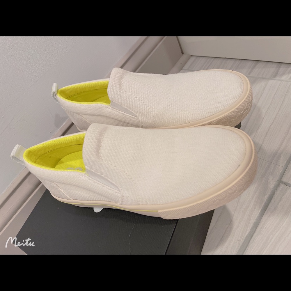 Coach slip on woman white canvas sneaker